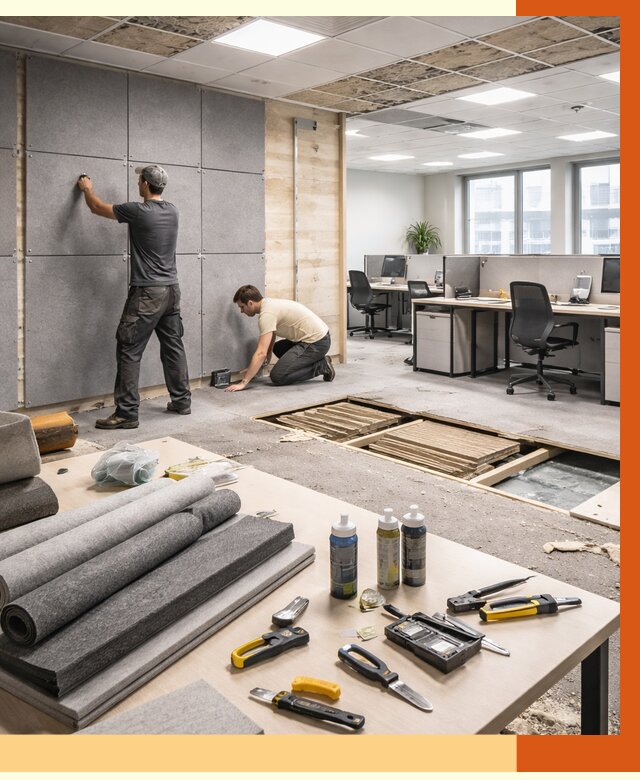 Профессиональная шумоизоляция офиса в Балахне от 7052 руб. за м2 | ТепломастерБлх