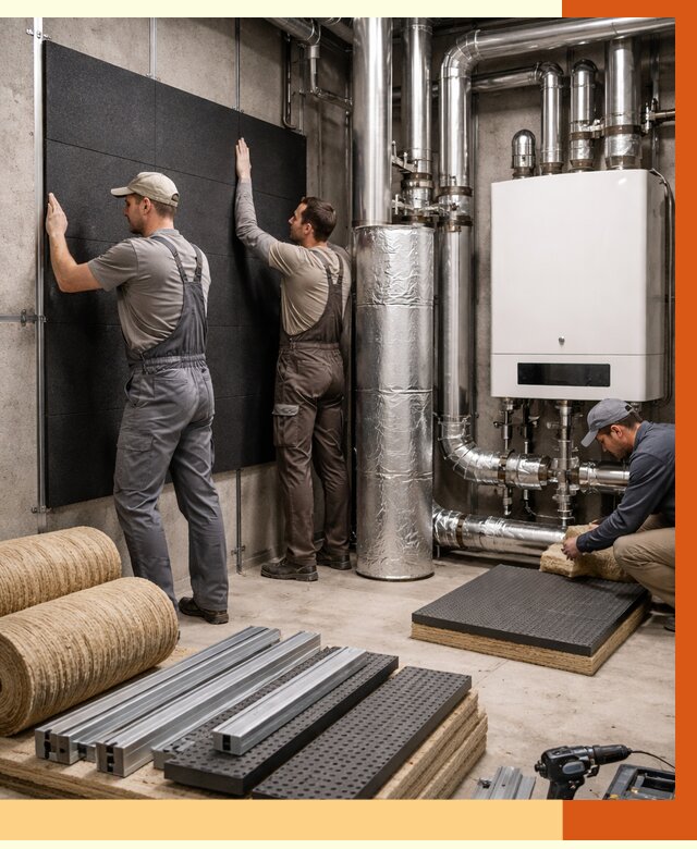 Шумоизоляция котельной в Балахне от 6791 руб. под ключ | Профессиональная звукоизоляция — ТепломастерБлх