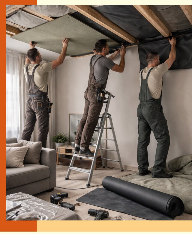 Шумоизоляция потолка в Балахне — профессиональное устранение шумов