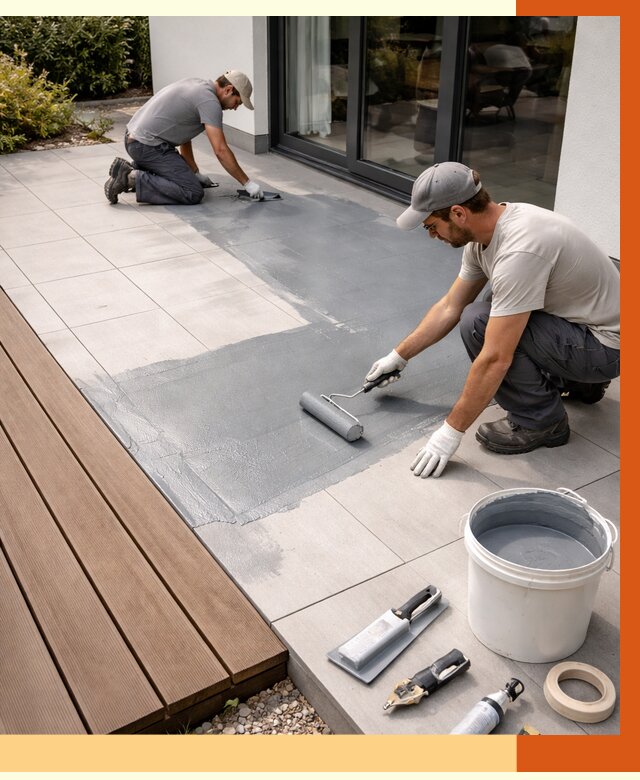 Гидроизоляция террасы в Балахне под ключ от 7836 руб./м² | ТепломастерБлх