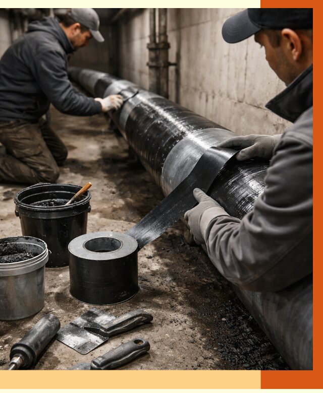 Гидроизоляция труб в Балахне от 2612 руб. — профессиональная герметизация | ТепломастерБлх