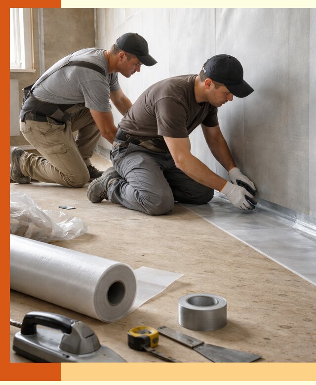 Монтаж пароизоляции для дома и помещений в Балахне