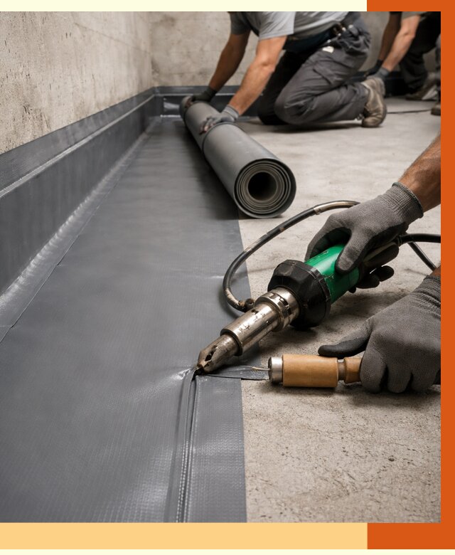 Монтаж гидроизоляционной мембраны в Балахне от 1040 руб/м2 | ТепломастерБлх