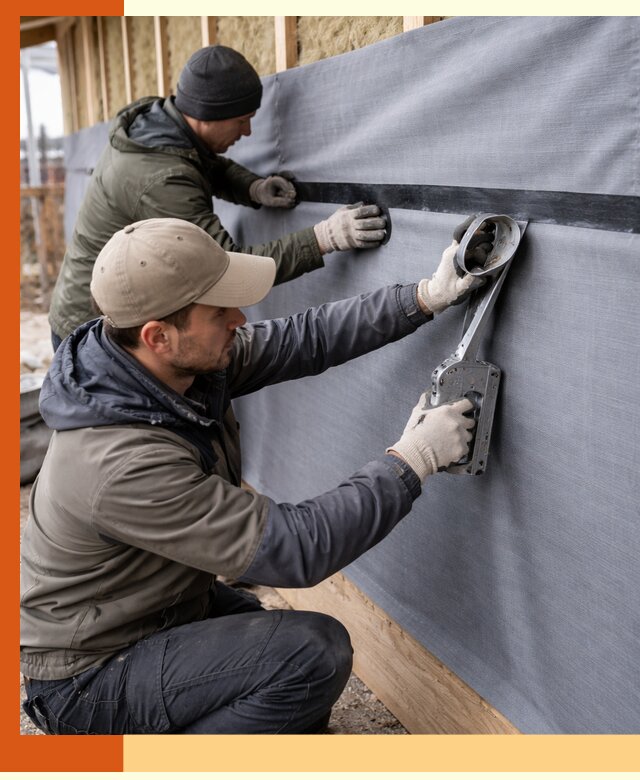 Монтаж ветроизоляции зданий и конструкций в Балахне