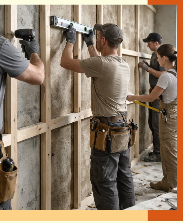 Монтаж обрешетки под утепление в Балахне от 1202 руб/м² | Заказать у ТепломастерБлх