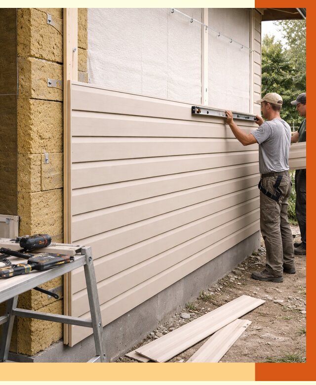 Монтаж сайдинга после утепления в Балахне от 1933 руб. — обшивка и облицовка | ТепломастерБлх